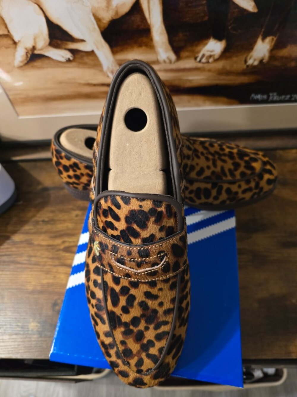Adidas Originals HANDBALL SPEZIAL LOAFER Tiger Print KJ2526 Mens 10 2026 RARE - Picture 2 of 16